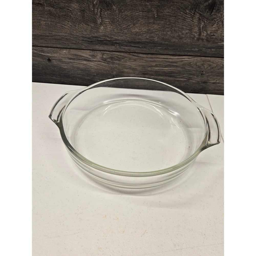Anchor Hocking Fire-King Clear Glass Round Pie Dish Baking Pan 429 Made in USA